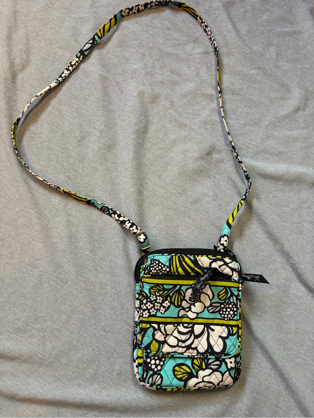 Vera Bradley Blue Floral Crossbody Phone Bag